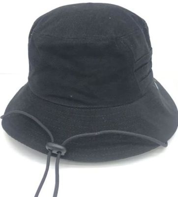 หมวกบักเก็ต สามแถบผ้า COTTON 100% งานไทยทรงสวยด้วยสามแถบปีกไม่ตกไม่ย้วย มีสายรัดคาง