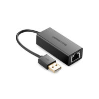 UGREEN CR110 .. 30305T USB 2.0 M to LAN F 10/100 Mbps Connector (Black, Nickel Plated)