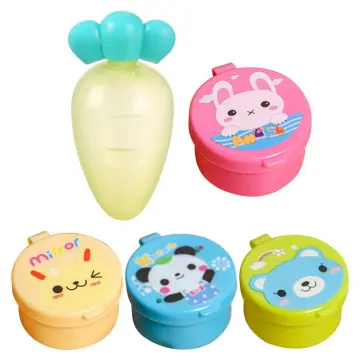 3pcs Portable cartoon Mini Sauce box Small Sauce Container Kids