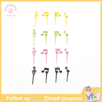 【SHZTGM】 16pcs Musical Note Shape อาหารผลไม้ส้อมหยิบสำหรับงานปาร์ตี้ขนมเค้ก Bento ส้อม