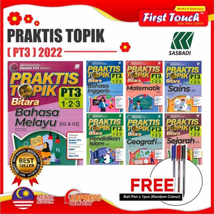 [sasbadi] Buku Latihan Praktis Topik Bitara Pt3 2022 Foc Ball Pen