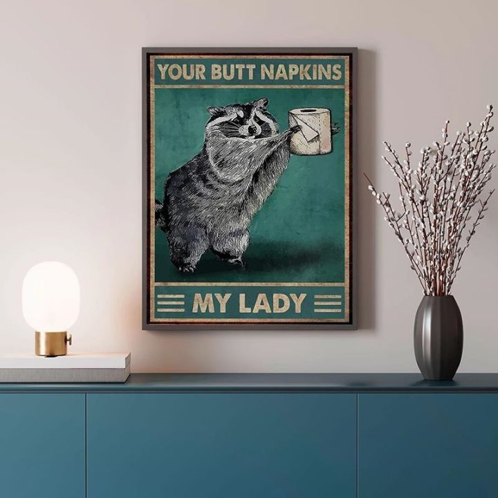 your-butt-napkins-my-lady-paper-canvas-painting-animal-posters-prints-wall-art-pictures-for-funny-toilet-wall-decoration-cuadros