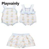 Kids Swimwear Print Ruffle Patchwork Sleeveless Sling Trunks Children Beach E1110