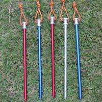 ◙■ 4 Pcs Titanium Pegs Heavy Duty Outdoor Camping Tent Accessories Tent Stakes Nail Windproof Anchor 23cm