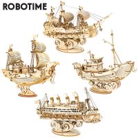 {Su กระเป๋าเดินทางและกระเป๋า} Robotime เรือจำลองเรือเกมปริศนาไม้3มิติของเล่นสำหรับเด็กของขวัญวันเกิดเด็กผู้หญิง