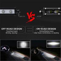 6D Ultra Slim led work light bar 7 inch Driving Fog Lamp 4x4 led bar for Motorcycle Offroad 4WD SUV ATV Tractor trucks 12V 24V