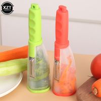 Convenient Storage Type Peeling Knife With Storage Tube Peeler Peeling Fruits Vegetables Peeling Multifunctional Kitchen Tools Graters  Peelers Slicer