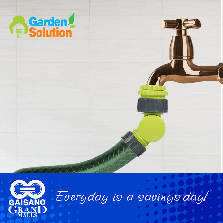 Garden Solution 180degree Angled Tap Hose Connector, 1/2" Tap