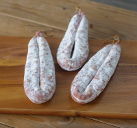 smoked pork saucisson, salami ไส้กรอกแห้ง