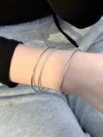 Vivienne Westwood High-end Three Lives Three Worlds silver bracelet washable and non-fading high-end niche fashionable multi-ring bracelet for female personality internet celebrity