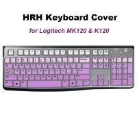 ผิวแผ่นครอบแป้นพิมพ์ซิลิโคนสำหรับ Logitech MK120นิ้ว K120ตามหลักสรีรศาสตร์แป้นพิมพ์ตั้งโต๊ะสาย USB กันน้ำที่เค้าโครงสหรัฐอเมริกาผิว