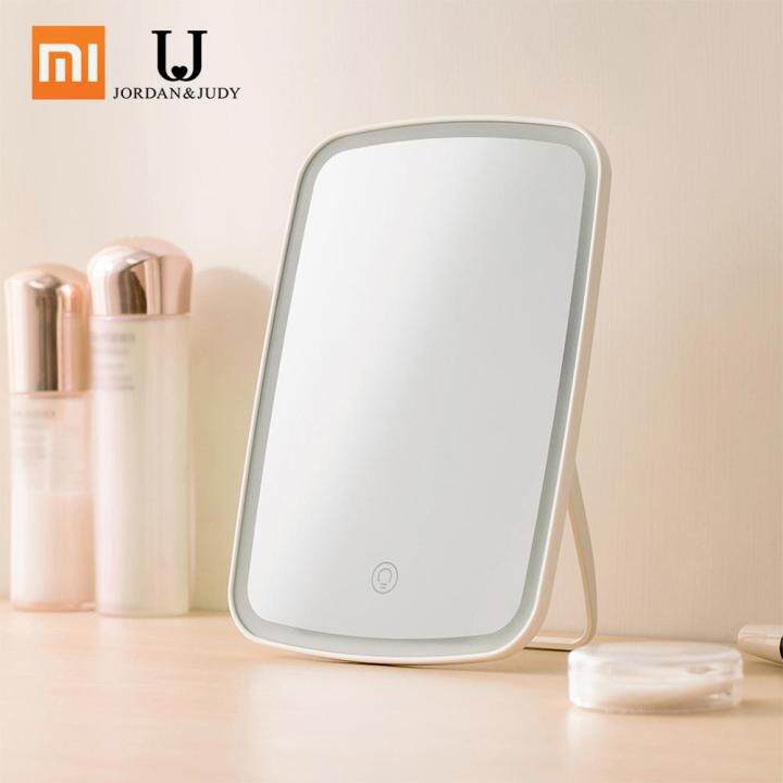 xiaomi-mijia-ledกระจกแต่งหน้าแสงสวิทช์ควบคุมแบบสัมผัสธรรมชาติแบบพกพาแต่งหน้าไฟledหอพักกระจกตั้งโต๊ะ1200มิลลิแอมป์ชั่วโมง