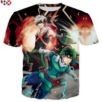 Summer 3D Print Anime My Hero Academia Casual Men T Shirt Short Sleeve Unisex Hip Hop Streetwear Tees Tops HX891