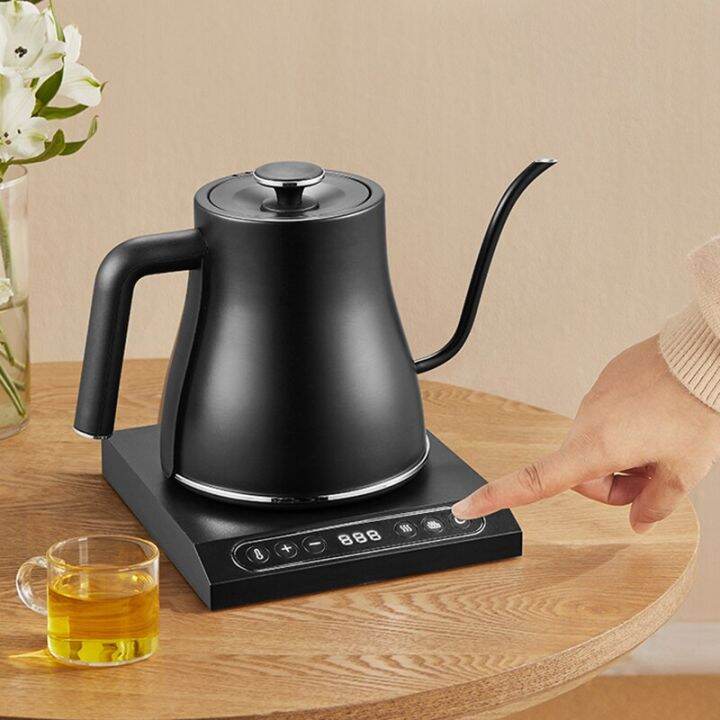 220V Electric Kettle 800Ml Gooseneck Jug Hand Brew Coffee Pot Thermo Pot TemperatureControl