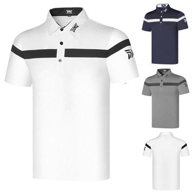 กล่องดนตรีอโรม่า♈J.L INDEBER Titleist Golf MARK LONA PG Summer Men S T-Shirt Shirt Outdoors Loose Elastic Polo Unlined Upper Garment Air Absorb Sweat Coat Lapels