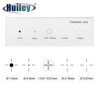 กล้องจุลทรรศน์สไลด์เทียบไมโครมิเตอร์แก้ว Cross Dot 0.01มม.4 Reticle