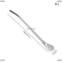 HONG หลอดสเตนเลสสตีลแบบนำกลับมาใช้ใหม่ได้พร้อมหลอดสำหรับดื่มนมอุปกรณ์เสริมสำหรับงานเลี้ยง