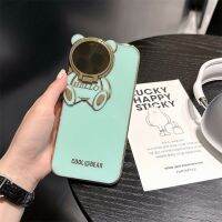 ขาตั้งซ่อนรูปหมีน่ารักไฟฟ้าเคสโทรศัพท์ Iphone 14 13 12 Pro Max ป้องกันการตกแบบเต็มรูปแบบฝาหลังนิ่ม