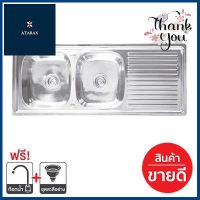 อ่างล้างจานฝัง TEKA LINEA รุ่น VIVA 120 2B1D ขนาด 120 x 50 x 20 ซม. สีสเตนเลส **ราคารวม Vat แล้วค่ะ ไม่มีบวกเพิ่ม**