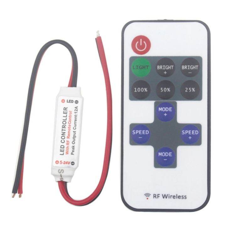 ไฟตัวปรับแสง-pwm-ควบคุม-rf-รีโมทไร้สายสวิตช์หรี่ไฟ12v-ที่หรี่ไฟแอลอีดีแถบไฟ-led