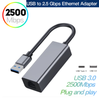 jianzhifen USB 3.0ถึง2.5G อะแดปเตอร์อีเทอร์เน็ตการ์ดเน็ตเวิร์ก RTL8156B 2500/1000/100Mbps USB 3.1กิกะบิต RJ45คอนโทรลเลอร์ LAN สำหรับโน็คบุคตั้งโต๊ะ