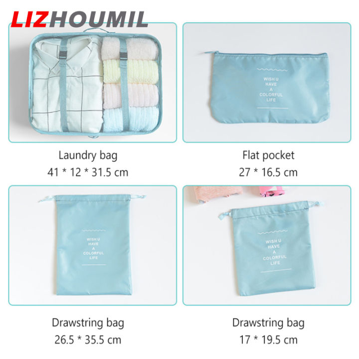 lizhoumil-กระเป๋าเก็บสัมภาระ8ชิ้น-กระเป๋ากระเป๋าเก็บของสำหรับเดินทางจุของได้มากสำหรับใส่เสื้อผ้าชุดชั้นในเครื่องสำอาง