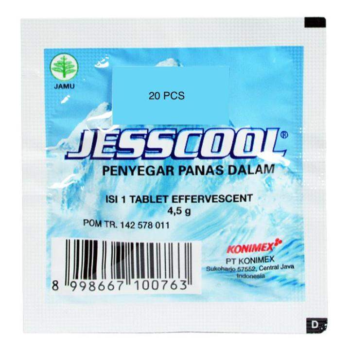 Jesscool Tablet Effervescent Penyegar Panas Dalam [20 Tablet per 4.5g ...