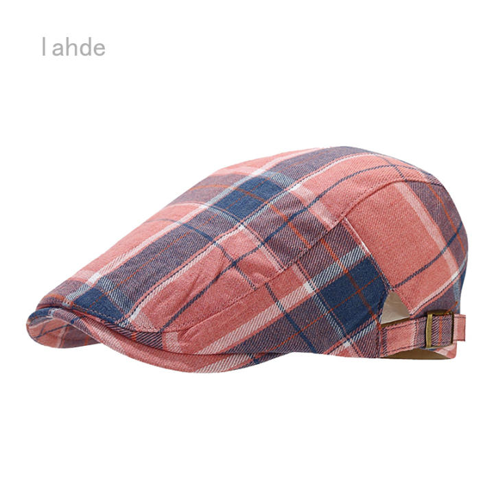 lahde-หมวกเบเร่ต์ฤดูร้อนวินเทจหมวกหมวกเบสบอลหมวกบังแดดขับรถกอล์ฟหมวก-newsboy-56-58ซม