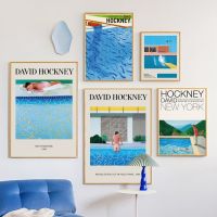 David Hockney เก้าอี้อาบแดดศิลปะบนผนังโปสเตอร์แบบนอร์ดิกผ้าใบวาดภาพและพิมพ์ลาย0706 69F ผนัง