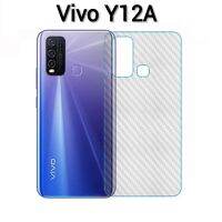 (พร้อมส่งในไทย)ฟิล์มหลังลายเคฟล่าVivo Y12A