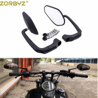 ZORBYZ Motorcycle Black L-bar Rearview Side Mirror E9 Mark For Honda GN CG125 Cafe Racer Custom