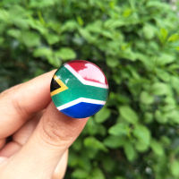 South Africa Flag Brooch Crystal Glass Brooch Metal European American Asian National Flag Brooch Badge National Flag Brooch Team Emblem Crystal Patch