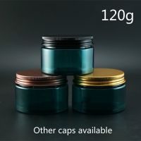 120g Plastic Green Jar Refillable Cosmetic Skin Care Cream Bottle Body Lotion Mask Powder Tea Packaging Container Free Shipping