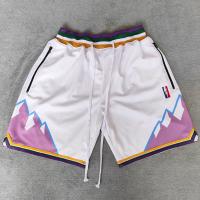 Trillest &amp; Masmig Mens Double Mesh Knee Above Shorts NBA Jazz Donovan Mitchell Same Style Basketball Training Gym Shorts