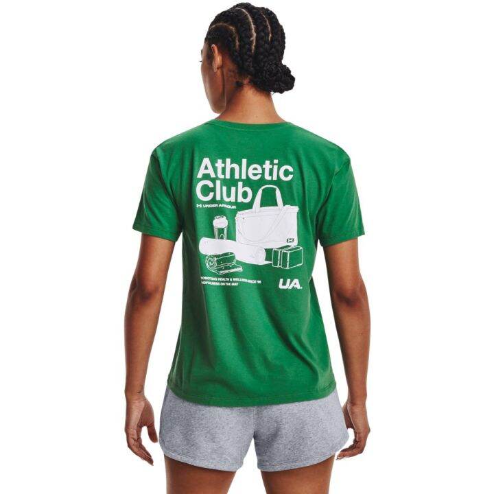 under-armour-ua-womens-vintage-athletic-club-short-sleeve-อันเดอร์-อาร์เมอร์-เสื้อแขนสั้นเทรนนิ่ง-สำหรับผู้หญิง