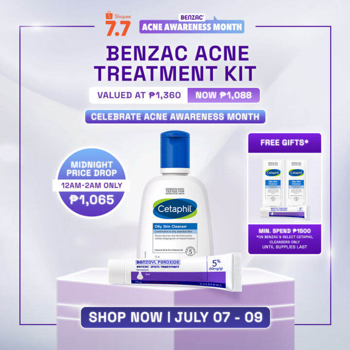 【COD】 Benzac Acne Treatment Kit (Cetaphil Oily Skin Cleanser + Benzac