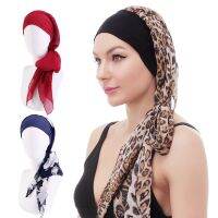 【CC】◈  Bandana Muslim Headwear Turbans Scarf wraps Cancer Chemo Hats Pre-Tied Hair accessories for