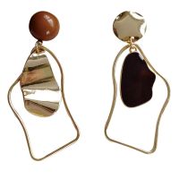 Gold Color Metal Irregular Drop Earrings for Women Geometric Statement Earrings Fashion Jewelry Accessories