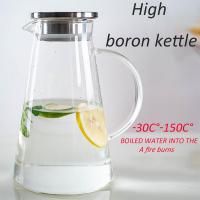 1.52L Glass Water Jug Thickened Large-capacity Cold Kettle Fruit Juice Teapot Decanter For Water With Handle Teapot Pitchers