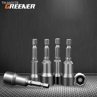 ❄┋ GREENER Wrench 1/4 quot; Screw Metric Driver Tool Adapter Drill Bit 6 To 19mm Lengthened Hexagonal Shank Hex Nut Socket Hand Tools