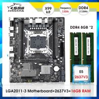 LGA2011 M-G X99-3ชุดวงจรหลักพร้อม Intel XEON E5 CPU V3 2637และ2*8GB = 16GB 2133Mhz DDR4 RECC ชุดหน่วยความจำ