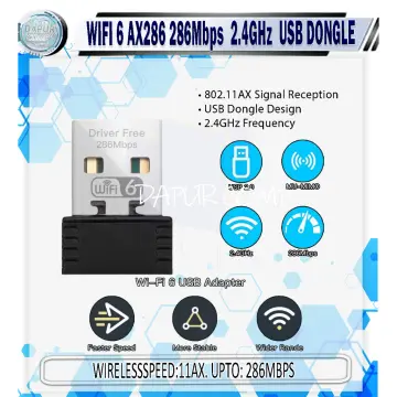 Usb WIFI 6 AX286 USB DONGLE 2.4GHz 286Mbps