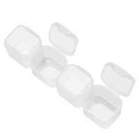 4 Grids Transparent Plastic Box Pill Beads Jewelry Storage Cases Organizer Medicine  First Aid Storage