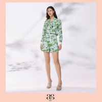 [asv pf23] Nadia Floral Shorts กางเกงผู้หญิง ขาสั้น  ตกแต่งประเป๋าปะหน้า-หลัง แต่งเทปข้าง ผ้าลายดอกไม้