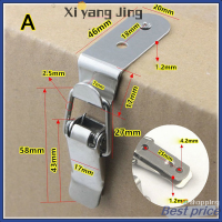 XYJ แฟลชขายบ้าน90องศาหัวเข็มขัดปากเป็ดคลิปหนีบกลอนสลักสลับล็อคตะขอจับแน่นกลอนสลักเงิน