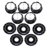 10PCS(5 5) Potentiometer Knob Kit MF-A03 Dial Knob MF-A03 Bakelite Knob With Scale Plate Sheet Scale Digital Potentiometer Set