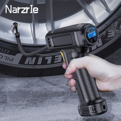 ❡☞▼ 120W Car Air Pump Wired/Wireless Inflatable Pump Portable Compressor Digital Rechargeable Car Automatic Tire Inflator Equipment