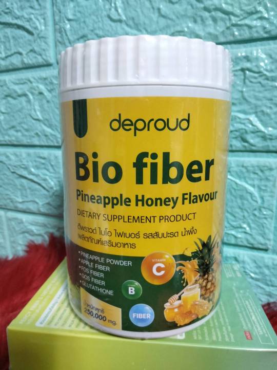 ดีพราวด์-ไบโอ-ไฟเบอร์-รสสับปะรด-น้ำผึ้ง-deproud-bio-fiber-pineapple-honey-flavour-ผลิตภัณฑ์เสริมอาหาร-ปริมาณ-25000-mg