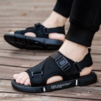 fyjhSummer new sandals mens fashion trend outside wear leisure sports dual-use sandals beach shoes D152