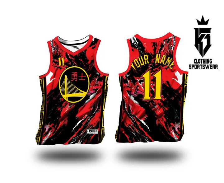 GSW RED FULL SUBLIMATION JERSEY | Lazada PH